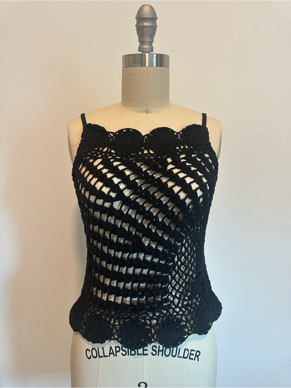 Black Crochet Top